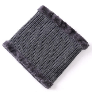 Unisex Warm Winter Hats Stylish Add Fur Lined Soft Beanie Cap With Brim Thick Winter Knitted Hats For Men &amp; Women
