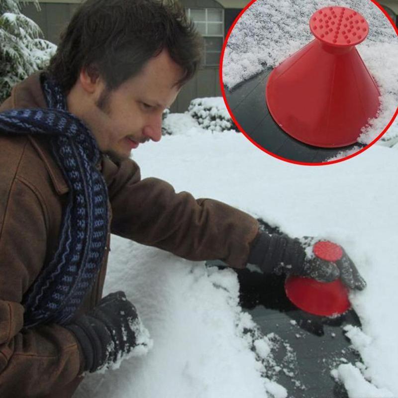 Winter Auto Car Magic Window Windshield Car Ice Scraper Shaped Funnel Snow Remover Deicer Cone Tool Scraping A Round мойщик окон
