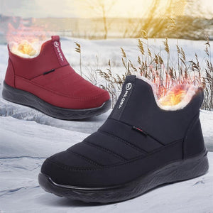 Snow Boots Womens Winter Shoes  Slip On Waterproof Women Ankle Booties Solid Warm Fur Outdoor Comfortable Footwears 36-41