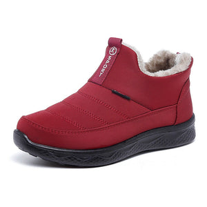 Snow Boots Womens Winter Shoes  Slip On Waterproof Women Ankle Booties Solid Warm Fur Outdoor Comfortable Footwears 36-41