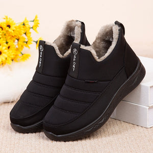 Snow Boots Womens Winter Shoes  Slip On Waterproof Women Ankle Booties Solid Warm Fur Outdoor Comfortable Footwears 36-41