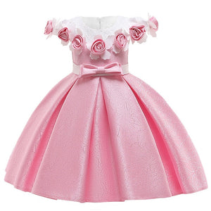 Kids Dresses For Girls Elegant Princess Dress Children Evening Party Dress Flower Girl Wedding Gown vestido infantil