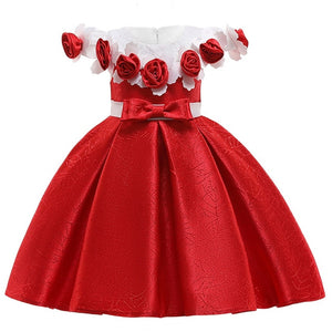 Kids Dresses For Girls Elegant Princess Dress Children Evening Party Dress Flower Girl Wedding Gown vestido infantil