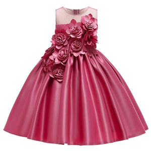 Kids Dresses For Girls Elegant Princess Dress Children Evening Party Dress Flower Girl Wedding Gown vestido infantil