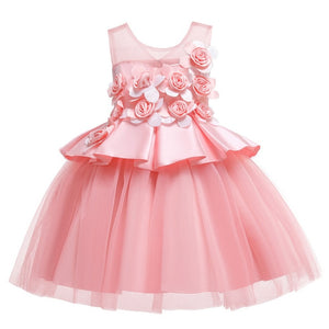 Kids Dresses For Girls Elegant Princess Dress Children Evening Party Dress Flower Girl Wedding Gown vestido infantil