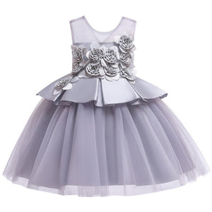 Kids Dresses For Girls Elegant Princess Dress Children Evening Party Dress Flower Girl Wedding Gown vestido infantil