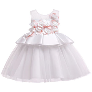 Kids Dresses For Girls Elegant Princess Dress Children Evening Party Dress Flower Girl Wedding Gown vestido infantil