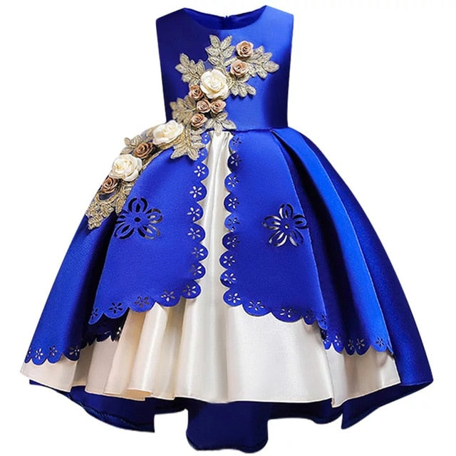 Kids Dresses For Girls Elegant Princess Dress Children Evening Party Dress Flower Girl Wedding Gown vestido infantil