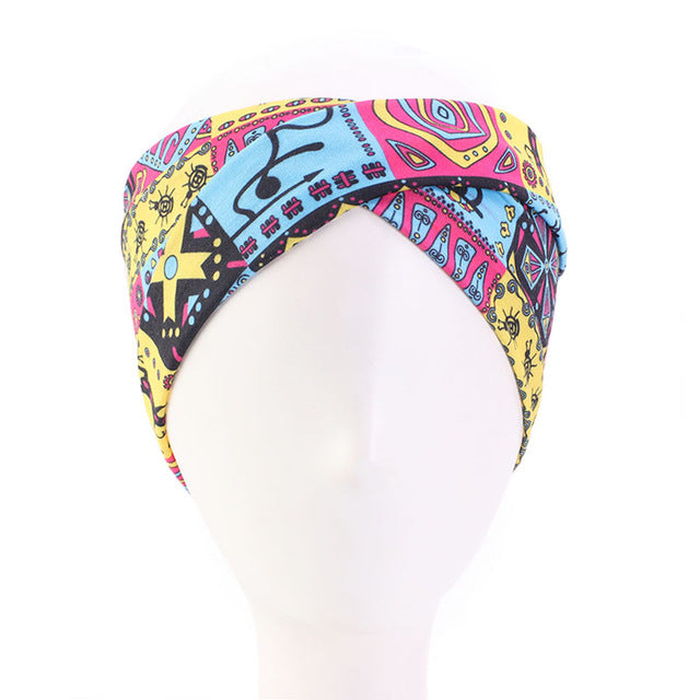 Women African pattern flower turban  headscarf headwrap Ladies Chemo Cap Bandanas Hair Accessories