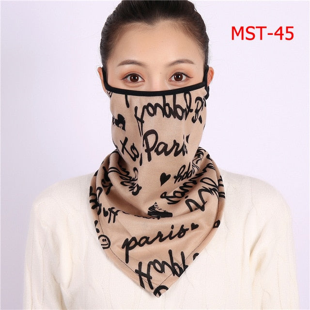 Face  Mask Scarf Winter Spring Men Female r Warm Foulard Cotton Soft Neck Scarves Ring Wraps Cover