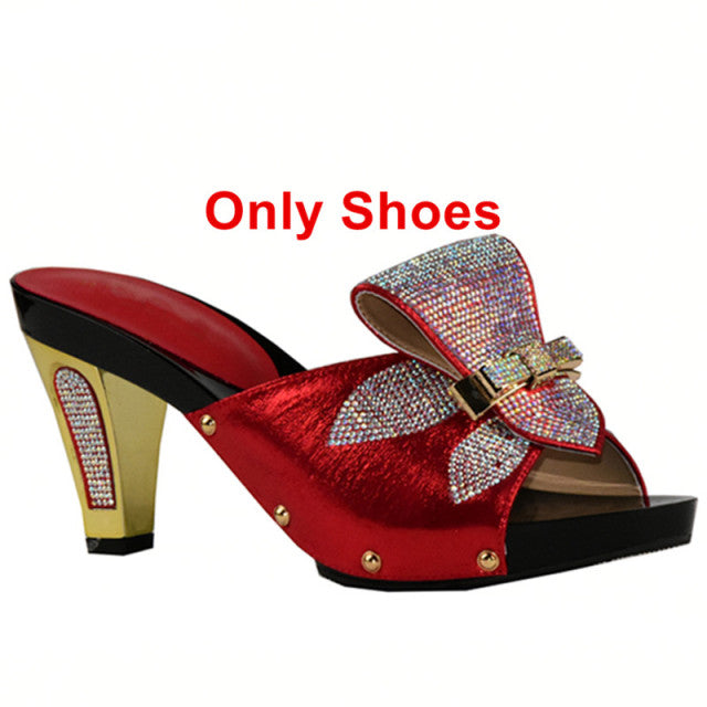 Shoes and Bag Set Gold Color African Shoes and Bag Sets for Women Italian Shoes with Matching Bags High Quality Wedding Shoe Bag