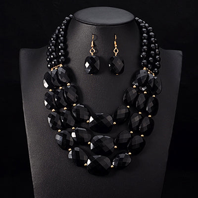Jewelry-African Jewelry Sets with Beads And necklace With pendant.