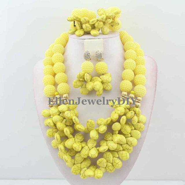 African Beads Rushed Classic Women Jewelry Sets New Arrived Nigeria Set Necklace Africa Beads