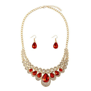 Jewelry-Jewelry  Set For Women Gold Necklace earrings