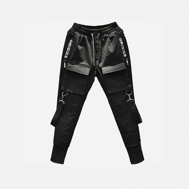 Pants Men's Hip Hop Patchwork Cargo Ripped Sweatpants Joggers Trousers Male Fashion Full Length Pants