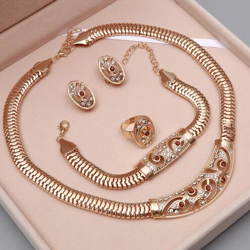 Jewelry Set Luxury Gold Wedding African Beads Jewelry Set Costume Design