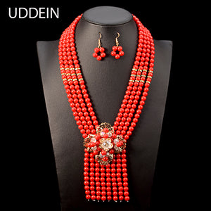 Jewelry Sets  Bride Accessories Crystal Flower Choker Necklace Women..
