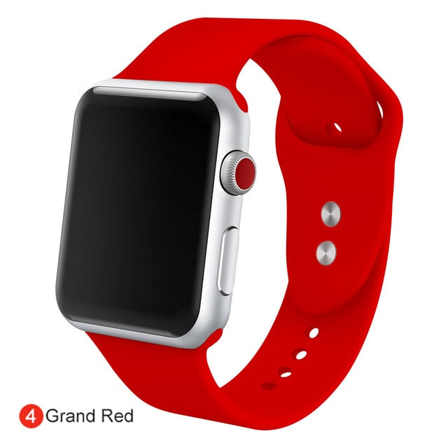 Soft Silicone Replacement Sport Band For 38mm Apple Watch Series1 2 42mm Wrist Bracelet Strap For iWatch Sports Edition