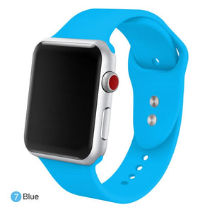 Soft Silicone Replacement Sport Band For 38mm Apple Watch Series1 2 42mm Wrist Bracelet Strap For iWatch Sports Edition