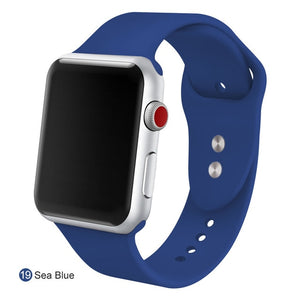 Soft Silicone Replacement Sport Band For 38mm Apple Watch Series1 2 42mm Wrist Bracelet Strap For iWatch Sports Edition