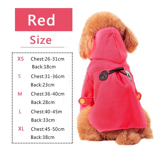 Dog Cloth- pet clothes For small dog  With Woolen hoodie overcoat.