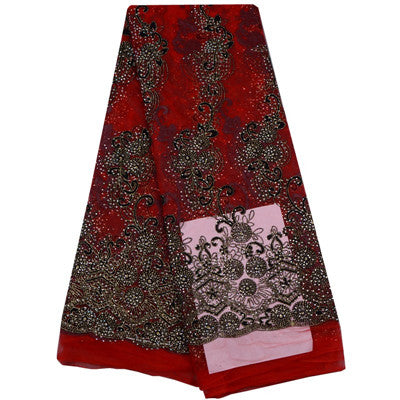 Lace Fabric- African Lace  with Embroidered