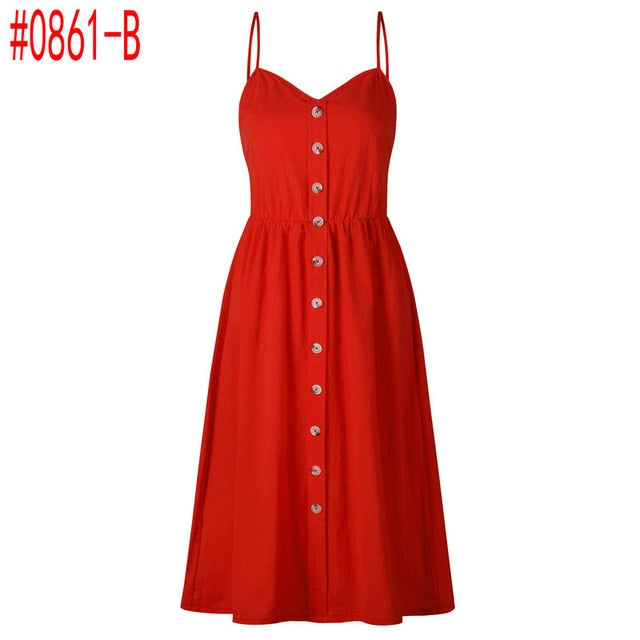 Summer Women Dress Vintage Sexy Bohemian Floral Tunic Beach Dress Sundress Pocket Red White Dress Striped