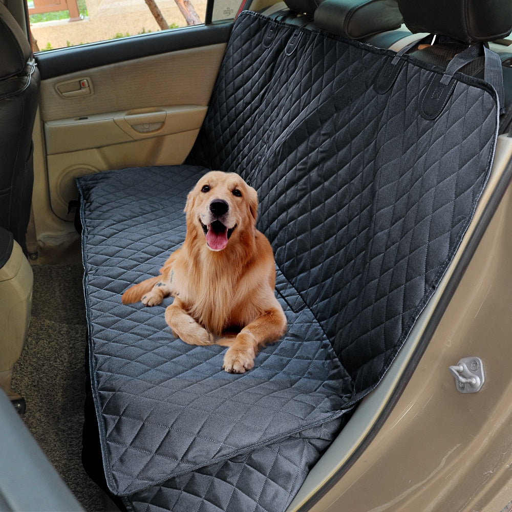Car Dog Seat Cover For Back Seat 100% Waterproof Nonslip 600D Heavy Duty Rear Bench Car Seat Covers Hammock Pet Travel Carrier