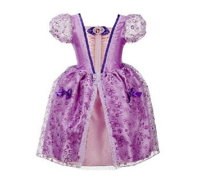 Girls Summer Dress Kids Cinderella Snow White Cosplay Costume Baby Girl Princess Dress Rapunzel Aurora Belle Dress Vestidos